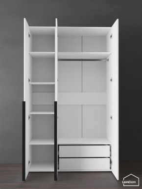 Шкаф Linnea MHR-3-2 2050х1200х510 (Белый-М 11.1.1) в Кургане - kurgan.ok-mebel.com | фото 5