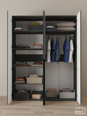 Шкаф Linnea MHR-4-1 2050х1600х510 (Графит-М 11.1.25) в Кургане - kurgan.ok-mebel.com | фото 4