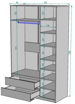 Шкаф Мальта H217 в Кургане - kurgan.ok-mebel.com | фото 2