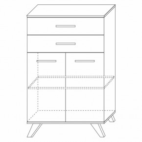 Шкаф низкий Вега Скандинавия в Кургане - kurgan.ok-mebel.com | фото 5