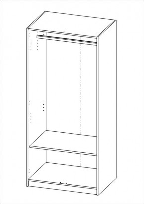 Шкаф ОРИОН двухдверный, цвет Дуб Венге в Кургане - kurgan.ok-mebel.com | фото 2