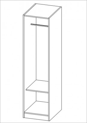 Шкаф ОРИОН однодверный, цвет Дуб Венге в Кургане - kurgan.ok-mebel.com | фото 2