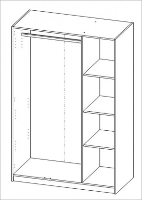 Шкаф ОРИОН трехдверный, цвет Дуб Венге в Кургане - kurgan.ok-mebel.com | фото 3