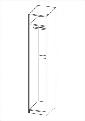 Шкаф ПЕГАС однодверный с рамочным фасадом, цвет белый в Кургане - kurgan.ok-mebel.com | фото 3