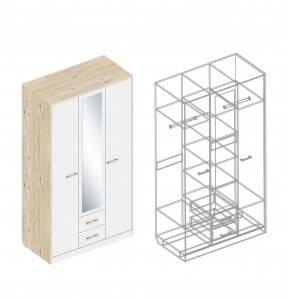 Шкаф "Милана" 3-х створчатый с 2 ящиками по центру в Кургане - kurgan.ok-mebel.com | фото 3