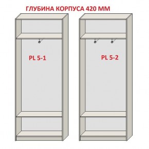 Шкаф распашной серия «ЗЕВС» (PL3/С1/PL2) Серый камень/Небраска натуральный в Кургане - kurgan.ok-mebel.com | фото 8