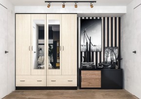 Шкаф Ронда ШК-4 с зеркалом (венге/беленый дуб) в Кургане - kurgan.ok-mebel.com | фото 3