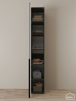 Шкаф с антресолью Linnea MHR-1A-2 2450х400х510 (Графит-М 11.1.25) в Кургане - kurgan.ok-mebel.com | фото 4