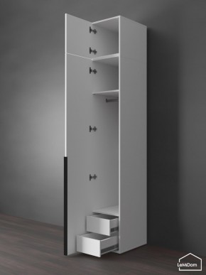 Шкаф с антресолью Linnea MHR-1A-3 2450х400х510 (Белый-М 11.1.2) в Кургане - kurgan.ok-mebel.com | фото 6