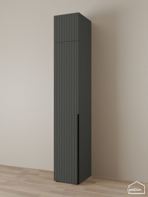 Шкаф с антресолью Linnea MHR-1A-3 2450х400х510 (Графит-М 11.1.25) в Кургане - kurgan.ok-mebel.com | фото