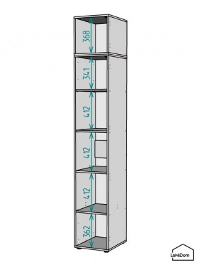 Шкаф с антресолью Linnea MHR-1POA-2 2450х400х510 (Белый-М 11.1.2) в Кургане - kurgan.ok-mebel.com | фото 3