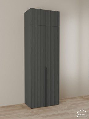 Шкаф с антресолью Linnea MHR-2A-1 2450х800х510 (Графит-М 11.1.25) в Кургане - kurgan.ok-mebel.com | фото