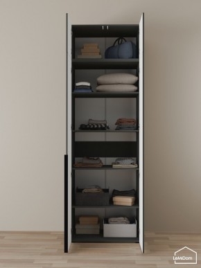 Шкаф с антресолью Linnea MHR-2A-2 2450х800х510 (Графит-М 11.1.25) в Кургане - kurgan.ok-mebel.com | фото 4
