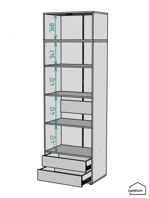 Шкаф с антресолью Linnea MHR-2A-4 2450х800х510 (Белый-М 11.1.2) в Кургане - kurgan.ok-mebel.com | фото 3
