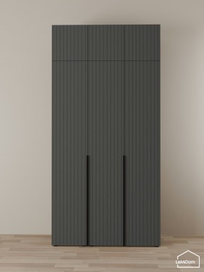 Шкаф с антресолью Linnea MHR-3A-1 2450х1200х510 (Графит-М 11.1.25) в Кургане - kurgan.ok-mebel.com | фото