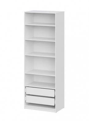 Шкаф ШК-5 + 4 полки + ящики (800) Белый текстурный в Кургане - kurgan.ok-mebel.com | фото 3