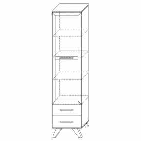 Шкаф-витрина 450 Вега Скандинавия в Кургане - kurgan.ok-mebel.com | фото 7