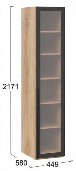 Шкаф-витрина Порто СМ-393.07.008 в Кургане - kurgan.ok-mebel.com | фото 3