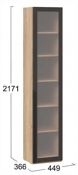 Шкаф-витрина Порто СМ-393.07.213 в Кургане - kurgan.ok-mebel.com | фото 4