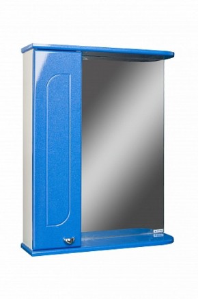 Шкаф-зеркало Радуга Синий металлик 55 левый АЙСБЕРГ (DA1129HZR) в Кургане - kurgan.ok-mebel.com | фото