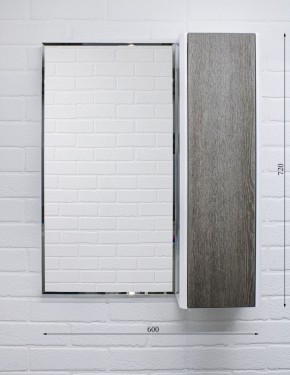 Шкаф-зеркало Uno 60 Дуб серый левый/правый Домино (DU1503HZ) в Кургане - kurgan.ok-mebel.com | фото 7