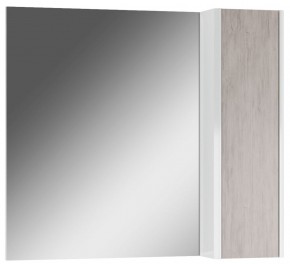 Шкаф-зеркало Uno 80 Дуб серый левый/правый Домино (DU1504HZ) в Кургане - kurgan.ok-mebel.com | фото 1