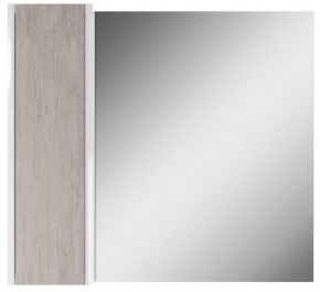 Шкаф-зеркало Uno 80 Дуб серый левый/правый Домино (DU1504HZ) в Кургане - kurgan.ok-mebel.com | фото 2