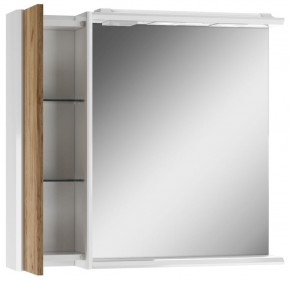 Шкаф-зеркало Uno 80 Дуб ВОТАН левый Домино (DU1513HZ) в Кургане - kurgan.ok-mebel.com | фото 2