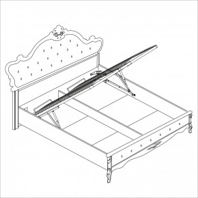 Спальня Мишель 4-х ств 1800 (белый матовый/экокожа) в Кургане - kurgan.ok-mebel.com | фото 4