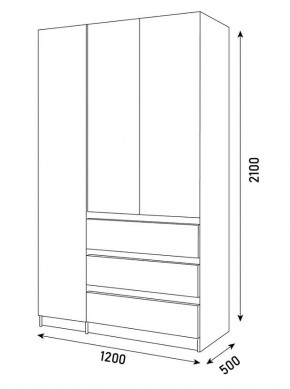 Спальный гарнитур Парус (Белый/Вотан) 1400 (Вариант-2) в Кургане - kurgan.ok-mebel.com | фото 12