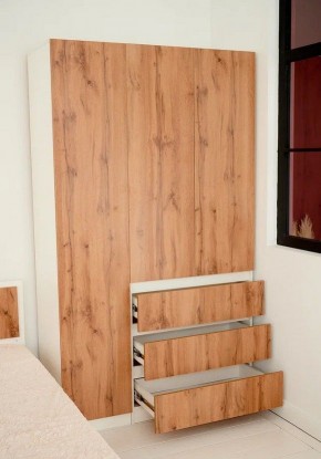 Спальный гарнитур Парус (Белый/Вотан) 1400 (Вариант-2) в Кургане - kurgan.ok-mebel.com | фото 13