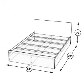 Стандарт Кровать 1200, цвет дуб сонома, ШхГхВ 123,5х203,5х70 см., сп.м. 1200х2000 мм., без матраса, основание есть в Кургане - kurgan.ok-mebel.com | фото