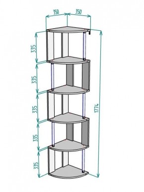 Стеллаж Maria S113-MA (Белый) в Кургане - kurgan.ok-mebel.com | фото 3
