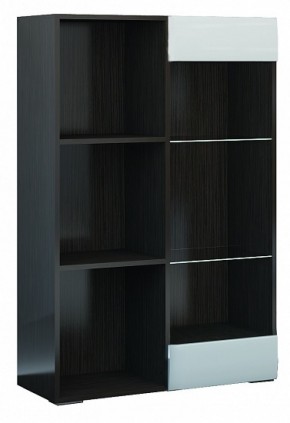 Стеллаж Ненси 800 (Венге/Белый глянец) в Кургане - kurgan.ok-mebel.com | фото 2