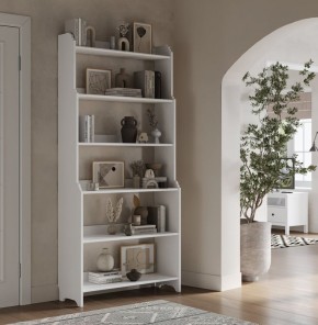 Стеллаж Вествик, массив сосны, цвет белый в Кургане - kurgan.ok-mebel.com | фото 3