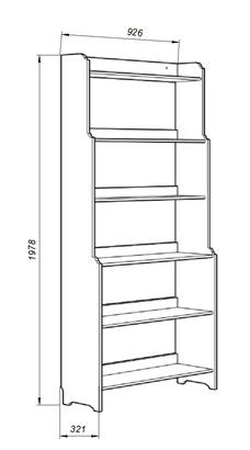 Стеллаж Вествик, массив сосны, цвет белый в Кургане - kurgan.ok-mebel.com | фото 4