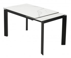Стол CORNER 120 HIGH GLOSS STATUARIO керамика, стекло/ черный каркас, ®DISAUR в Кургане - kurgan.ok-mebel.com | фото 3