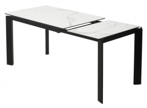 Стол CORNER 120 HIGH GLOSS STATUARIO керамика, стекло/ черный каркас, ®DISAUR в Кургане - kurgan.ok-mebel.com | фото 4