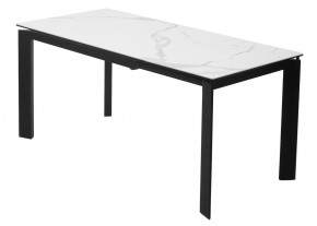 Стол CORNER 120 HIGH GLOSS STATUARIO керамика, стекло/ черный каркас, ®DISAUR в Кургане - kurgan.ok-mebel.com | фото 5