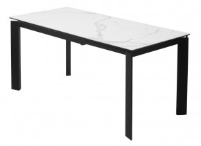 Стол CORNER 120 HIGH GLOSS STATUARIO керамика, стекло/ черный каркас, ®DISAUR в Кургане - kurgan.ok-mebel.com | фото 6