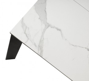 Стол CORNER 120 HIGH GLOSS STATUARIO керамика, стекло/ черный каркас, ®DISAUR в Кургане - kurgan.ok-mebel.com | фото 8