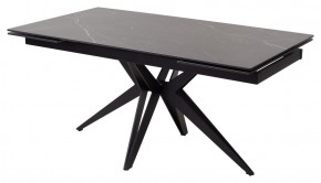 Стол FORIO 160 MATT BLACK MARBLE SOLID CERAMIC / BLACK, ®DISAUR в Кургане - kurgan.ok-mebel.com | фото