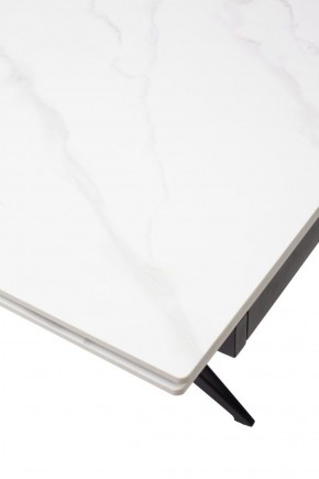 Стол FORIO 160 MATT WHITE MARBLE SOLID CERAMIC / BLACK, ®DISAUR в Кургане - kurgan.ok-mebel.com | фото 9