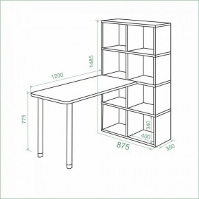 Стол компьютерный Bartolo в Кургане - kurgan.ok-mebel.com | фото 3