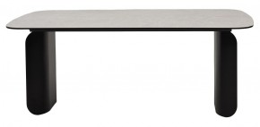 Стол NORD 200 TL-102 Бежевый мрамор, испанская керамика / черный каркас, ®DISAUR в Кургане - kurgan.ok-mebel.com | фото 4