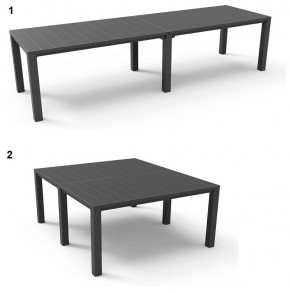 Стол раскладной Джули (Julie Double table 2 configurations) Графит в Кургане - kurgan.ok-mebel.com | фото