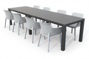 Стол раскладной Джули (Julie Double table 2 configurations) Графит в Кургане - kurgan.ok-mebel.com | фото 7