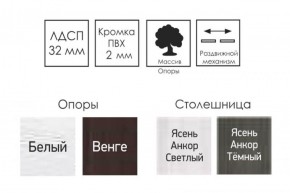 Стол раскладной Ялта-2 (опоры массив резной) в Кургане - kurgan.ok-mebel.com | фото 4