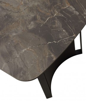 Стол RASMUS 160 KL-80 Серый мрамор, итальянская керамика / черный каркас, ®DISAUR в Кургане - kurgan.ok-mebel.com | фото 9