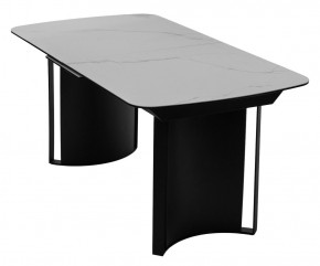 Стол RASMUS 160 TL-45 Белый мрамор, испанская керамика / черный каркас, ®DISAUR в Кургане - kurgan.ok-mebel.com | фото 3